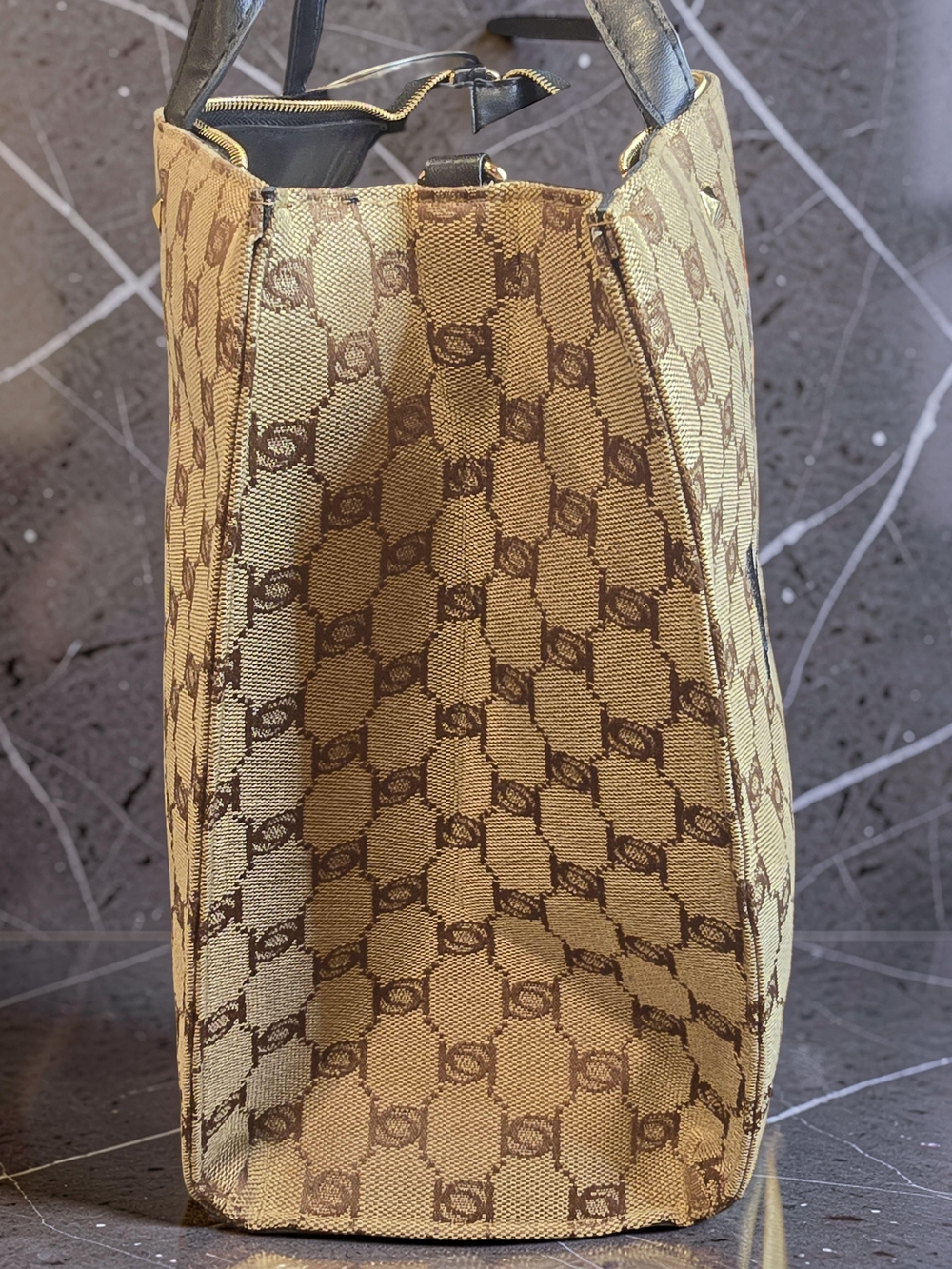 Bebe Tutulla Monogram Jacquard Tote Bag NWT - Picture 3 of 6